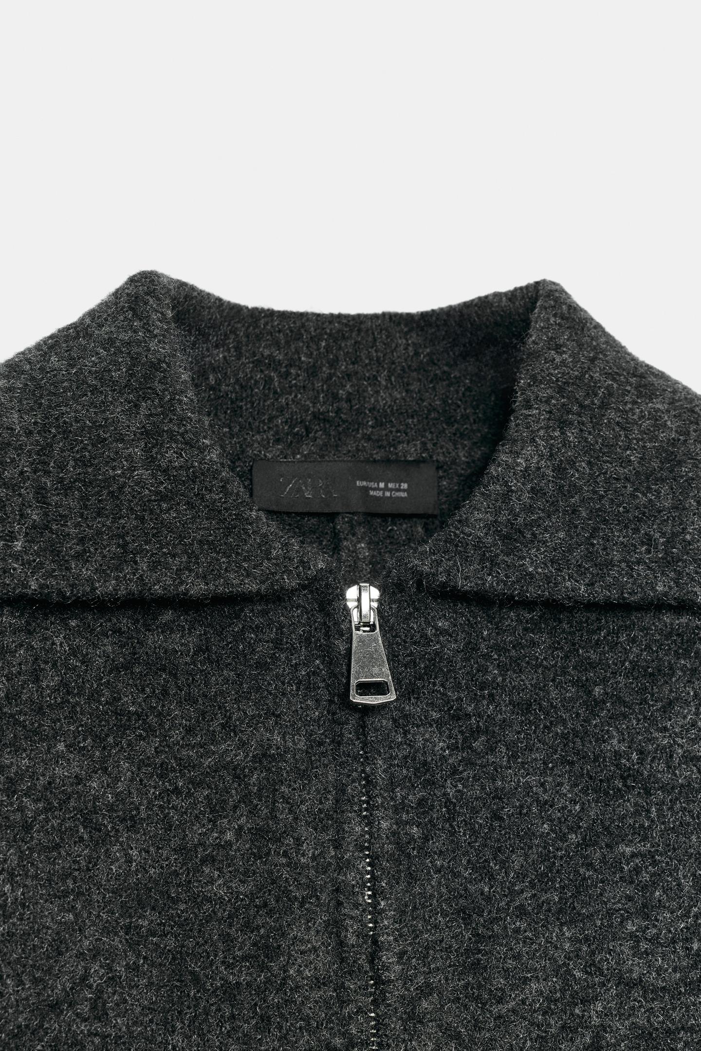 Женское платье Zara Knit Mini, цвет: Тёмный серый — фото 10