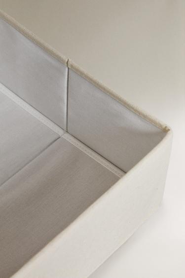 FOLDABLE COTTON STORAGE BOX - Light beige by Zara - Image 1