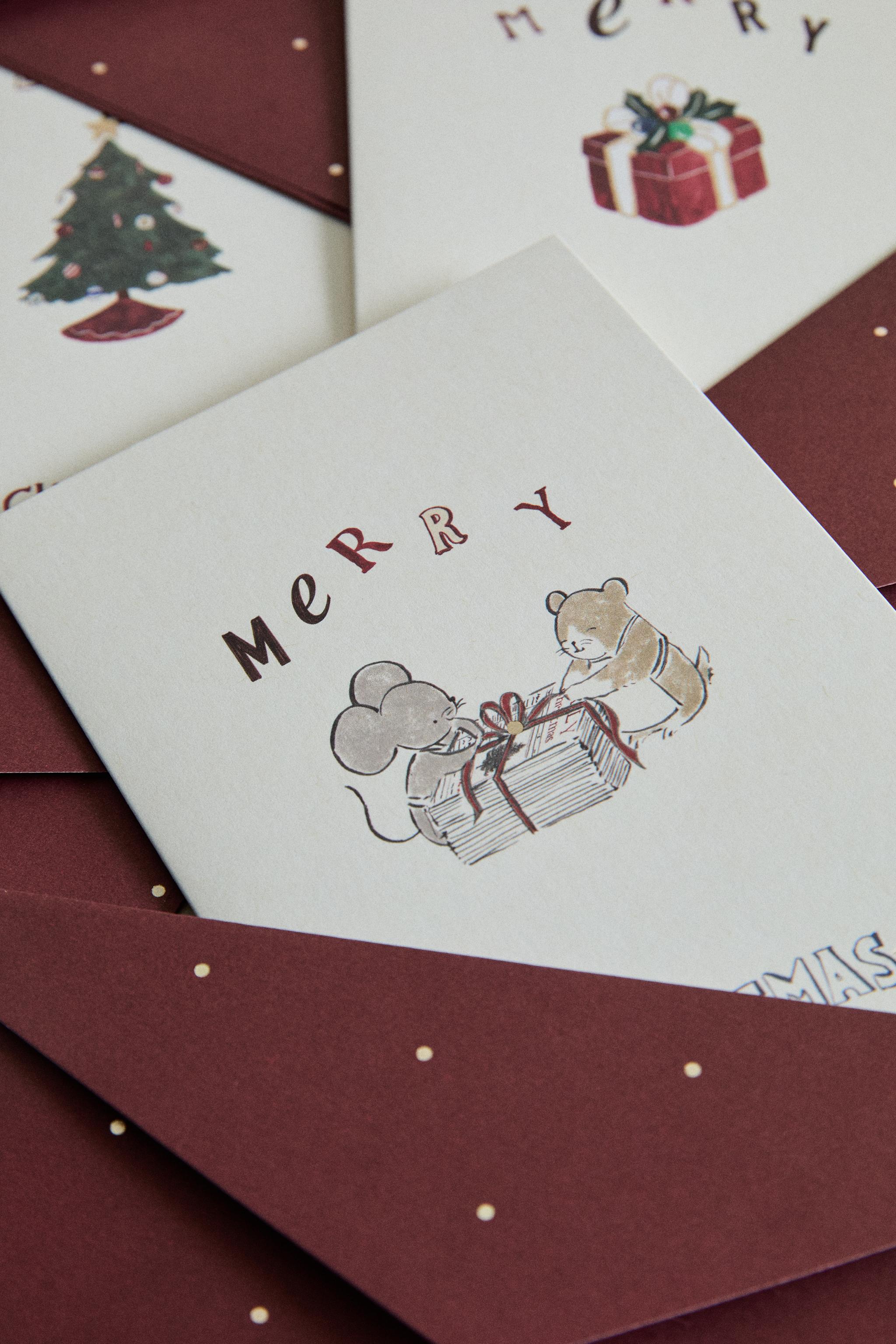 ENSEMBLE CARTES POSTALES POCHETTE ENFANT NOËL (ENSEMBLE DE 6)