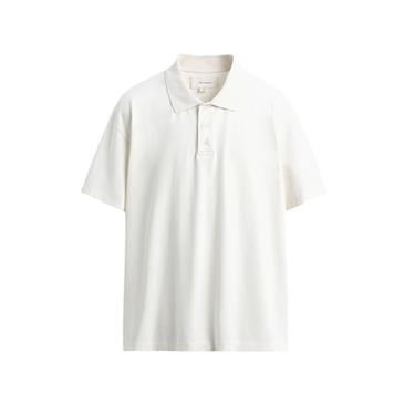 Zara WASHED REGULAR FIT POLO SHIRT - Oyster-white