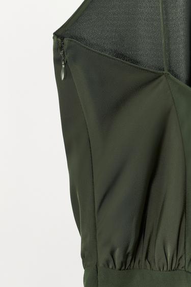 ROBE LONGUE HALTER - Kaki de Zara - Image 8