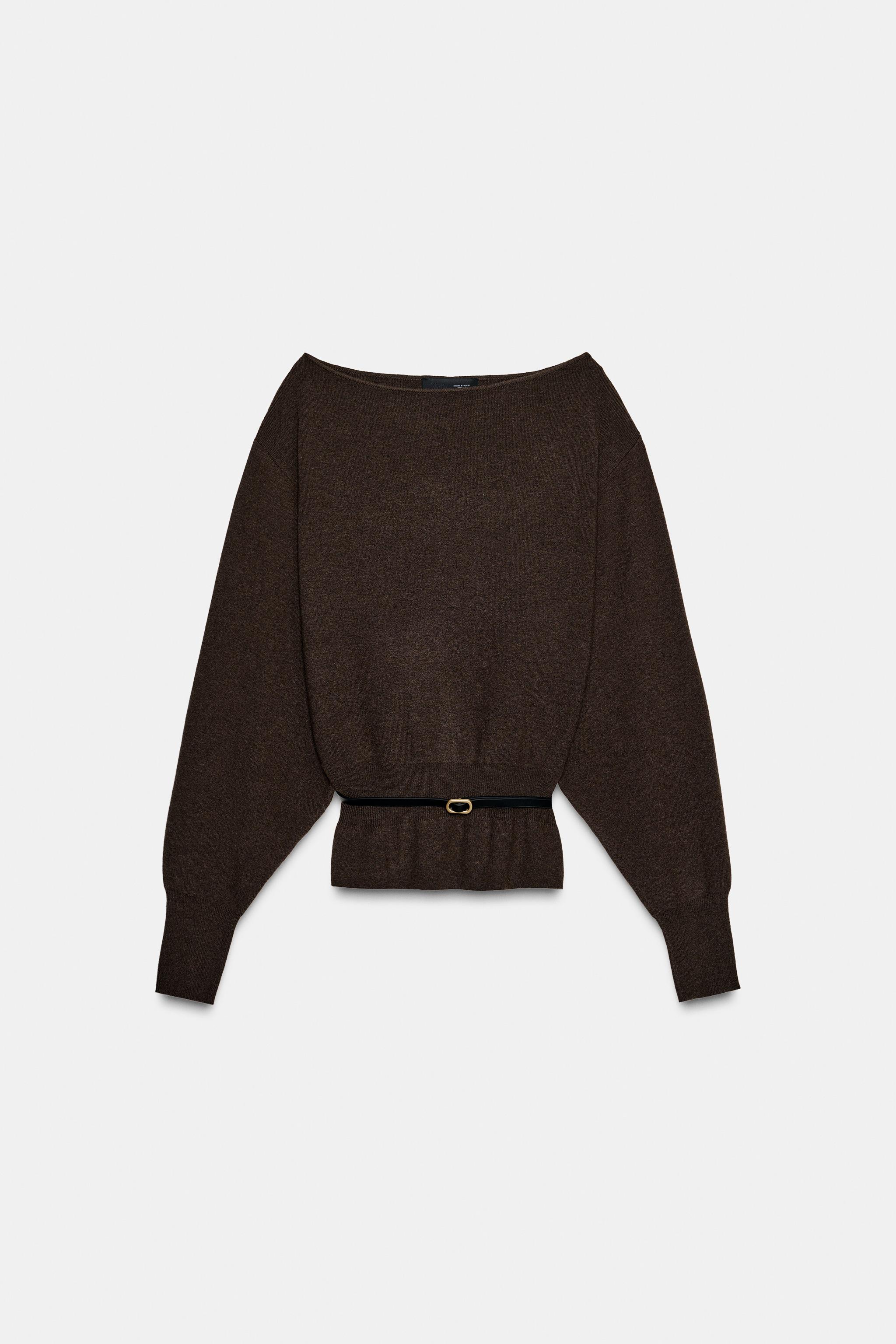 BELTED KNIT JUMPER
