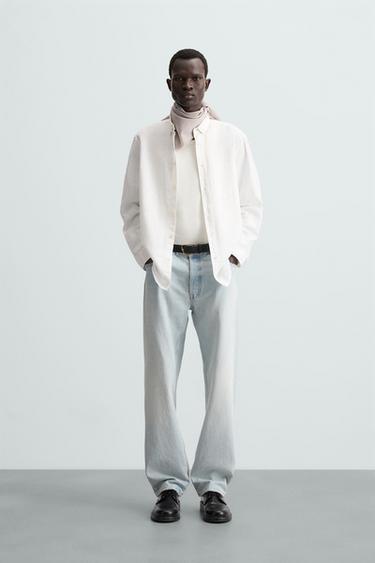Zara LINEN - COTTON SHIRT - White