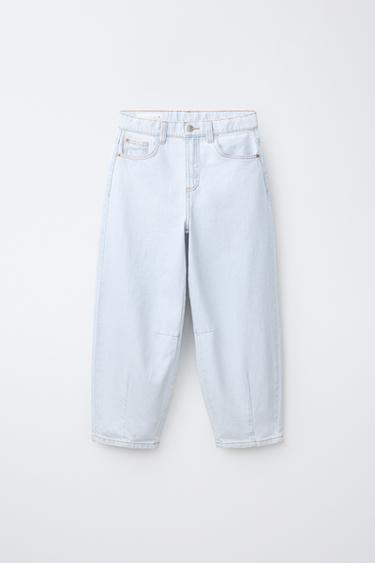 Zara BARREL JEANS - Light blue