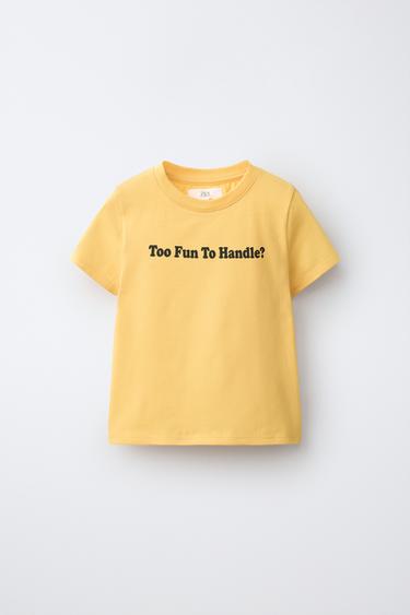 SLOGAN T-SHIRT - Yellow by Zara