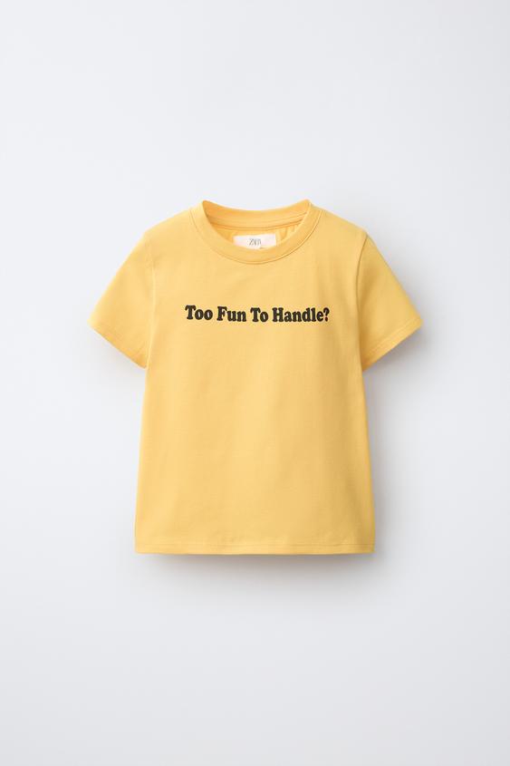 SLOGAN T-SHIRT - Yellow by Zara - Image 0
