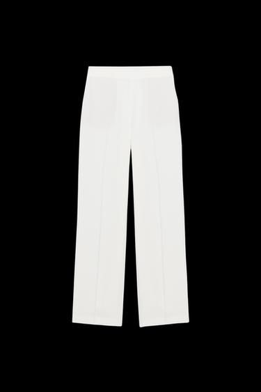 STRAIGHT FLOWING TROUSERS - Oyster-white by Zara - Image 0