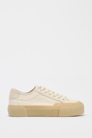 ZAPATILLA DEPORTIVA TEJIDO - Blanco Crudo de Zara - Imagen 0