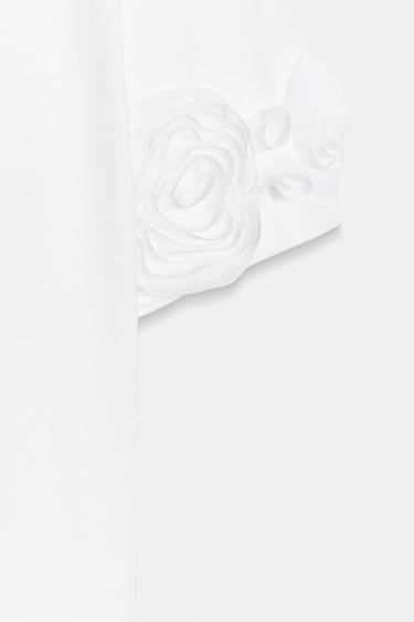 3D FLORAL T-SHIRT - White by Zara - Image 6