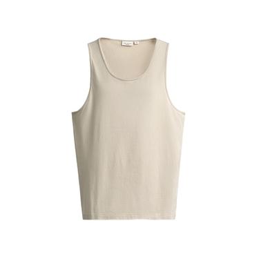 Zara 標準版中磅數背心 - 淺米色