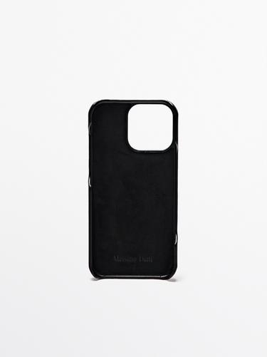Nappa leather iPhone 16 Pro Max case — Brown 2