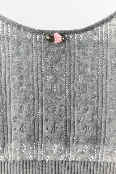 BRALETTE POINTELLE FLEUR - Gris de Zara - Image 5