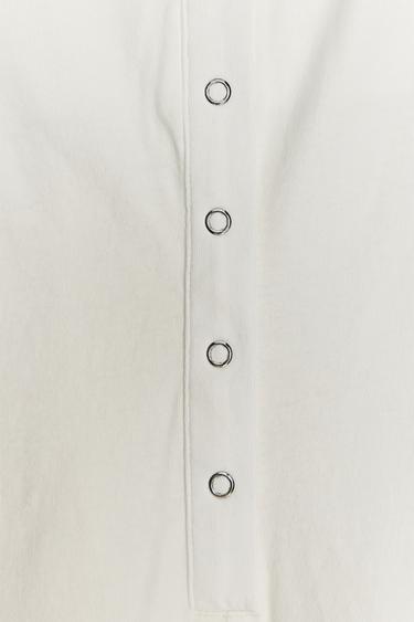COTTON STRAPPY JUMPSUIT - Oyster-white by Zara - Image 6