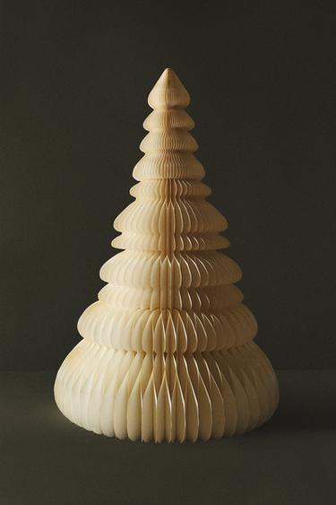Zara CHRISTMAS FLOOR PAPER TREE (63.0") - Oyster-white