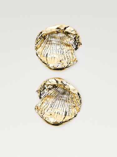Pendientes fósil - Dorado de Zara
