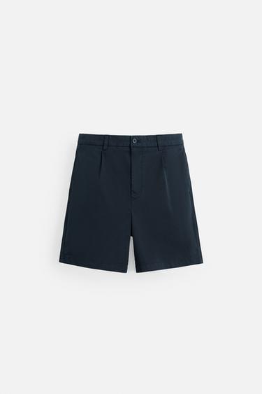 BERMUDA REGULAR FIT PLIEGUES - Marino de Zara