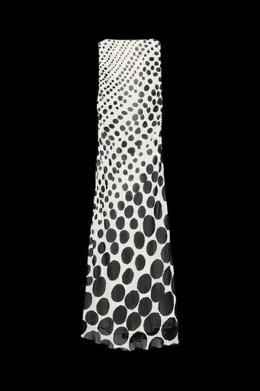 VESTIDO LARGO LUNARES ZW COLLECTION - Negro / Blanco de Zara - Imagen 0