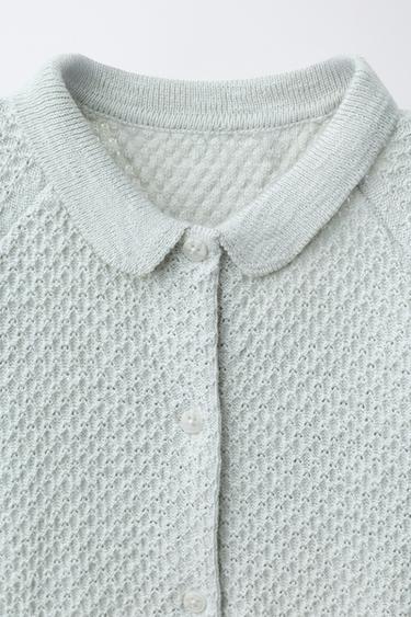 TEXTURED KNIT PLAYSUIT - Pastel green by Zara - Image 2