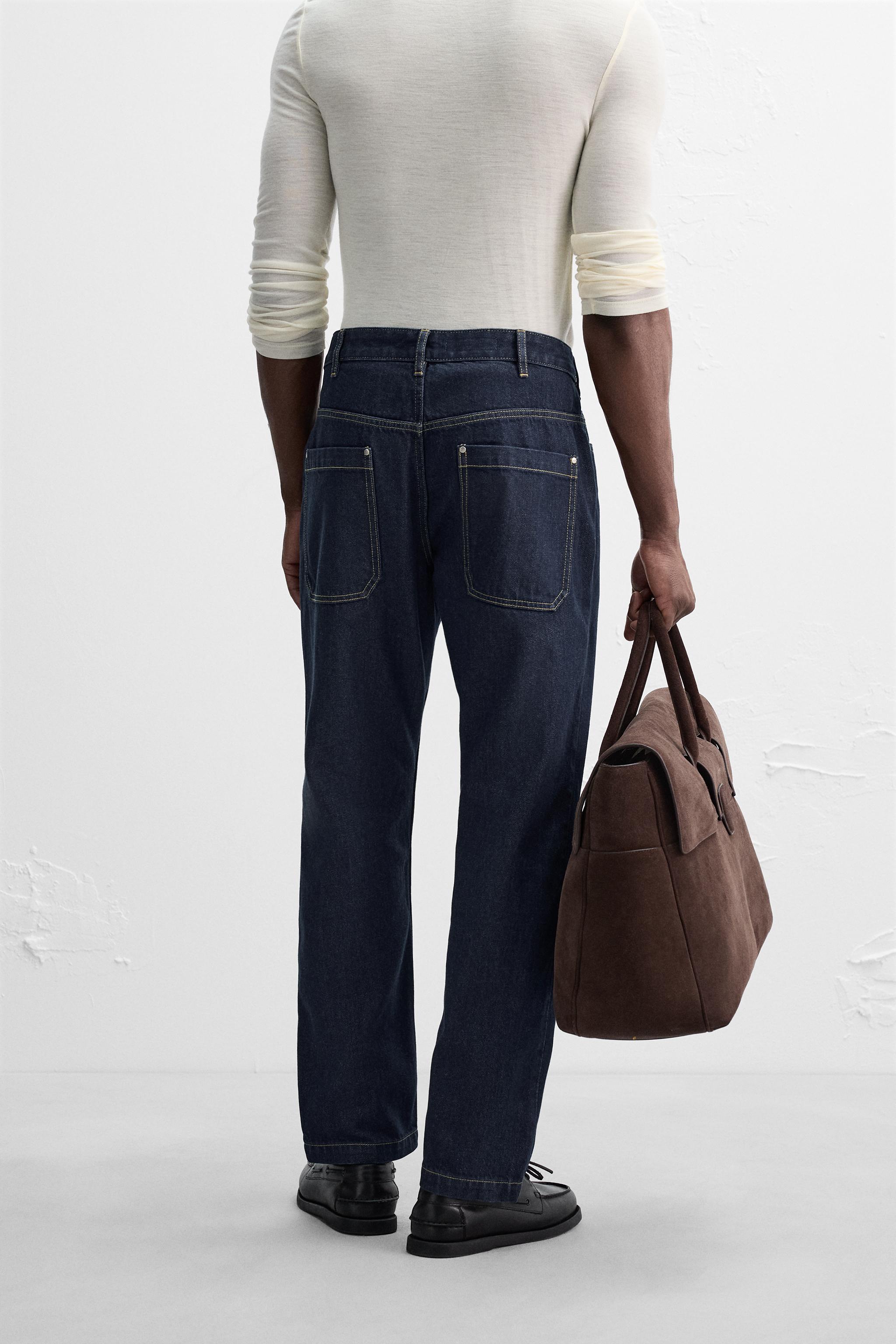 STRAIGHT FIT JEANS - Blue | ZARA United States