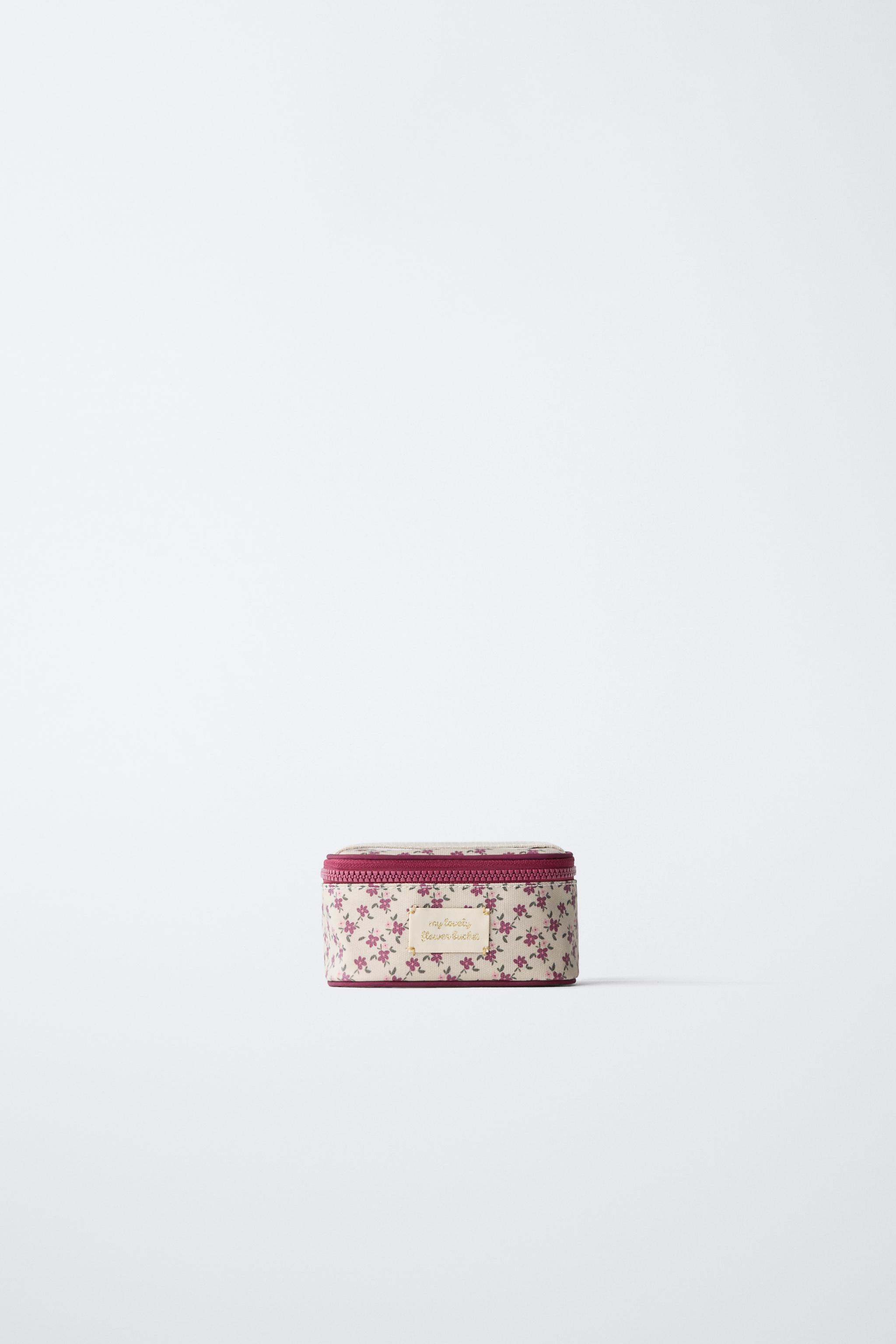 FLORAL JEWELRY CASE — Maroon