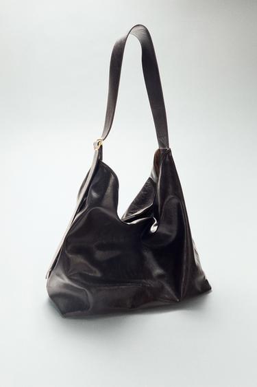 Zara MAXI SHOPPER BAG - Brown