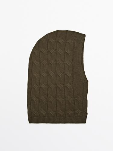 Zara Braided balaclava - Green