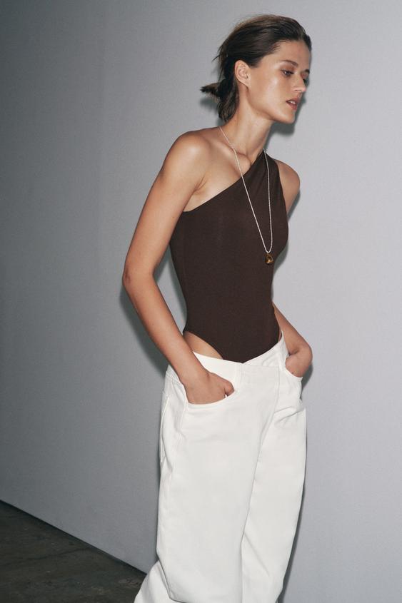 POLYAMIDE ASYMMETRIC BODYSUIT