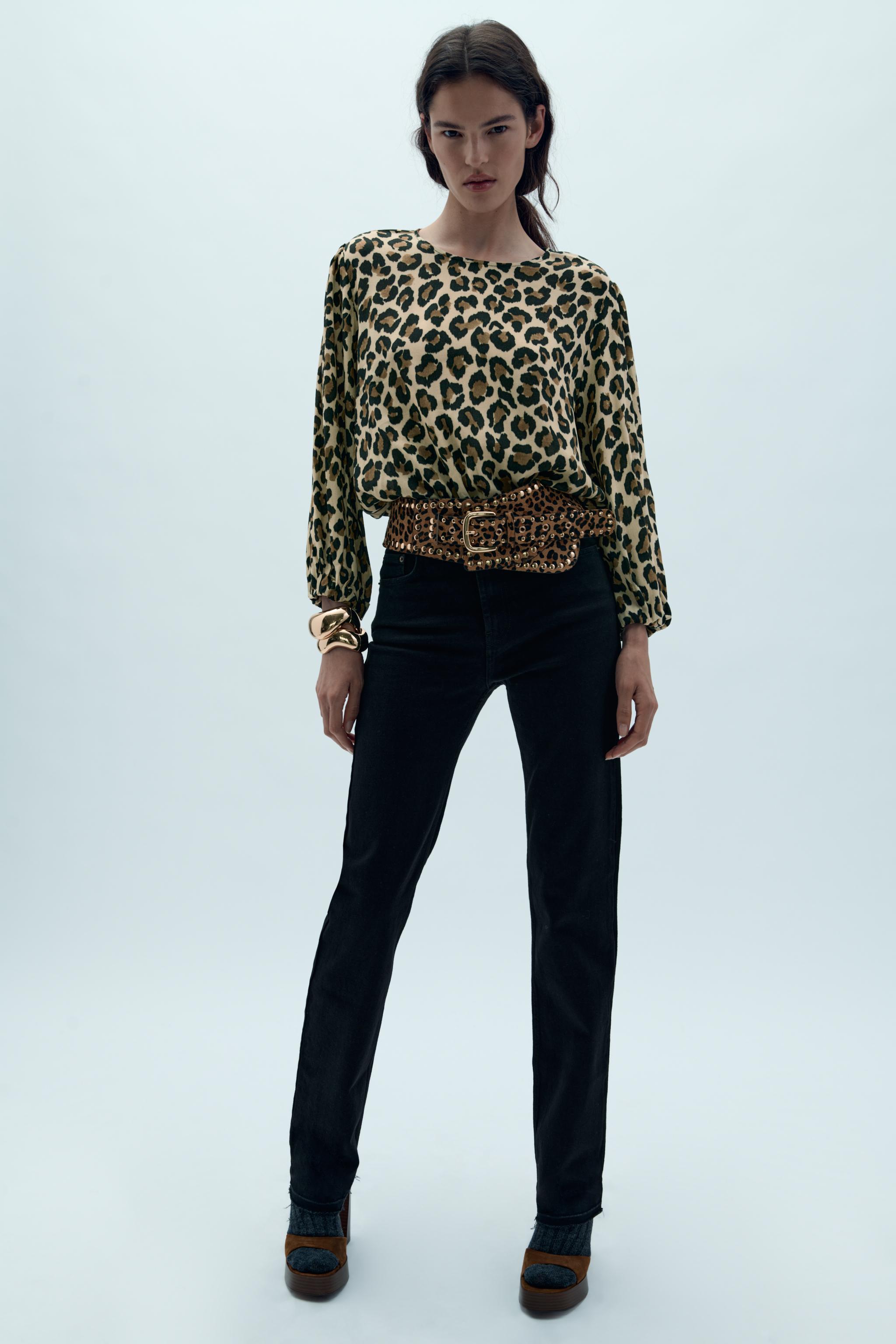 Blusa animal print zara online