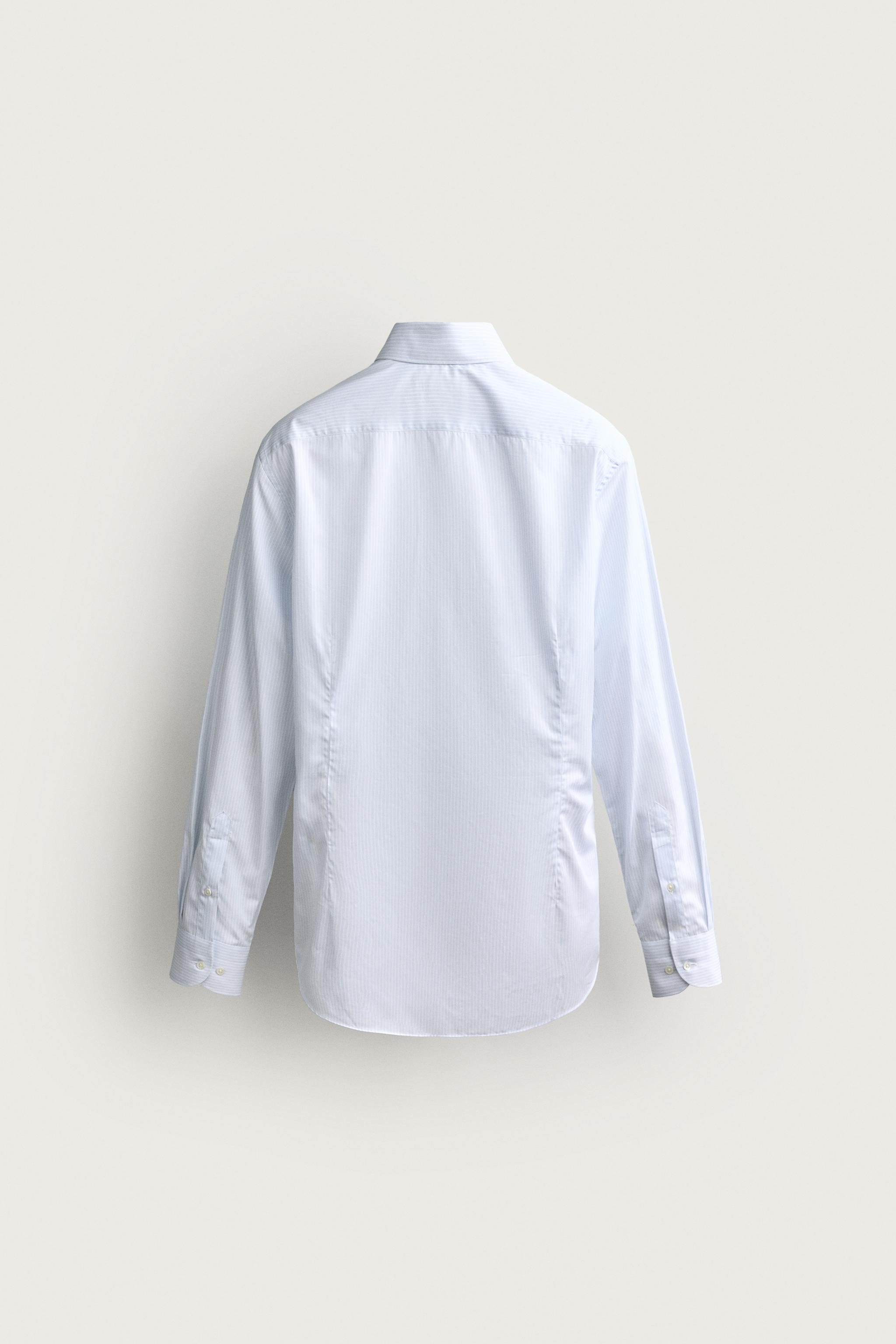 STRIPED SLIM FIT SHIRT — Striped