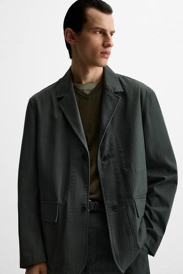 RELAXED FIT SUIT BLAZER - Anthracite grey by Zara - Image 5
