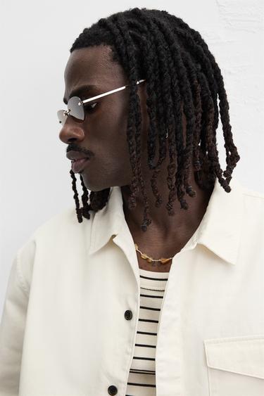 SURCHEMISE DÉLAVÉE AVEC POCHE - Blanc cassé de Zara - Image 5