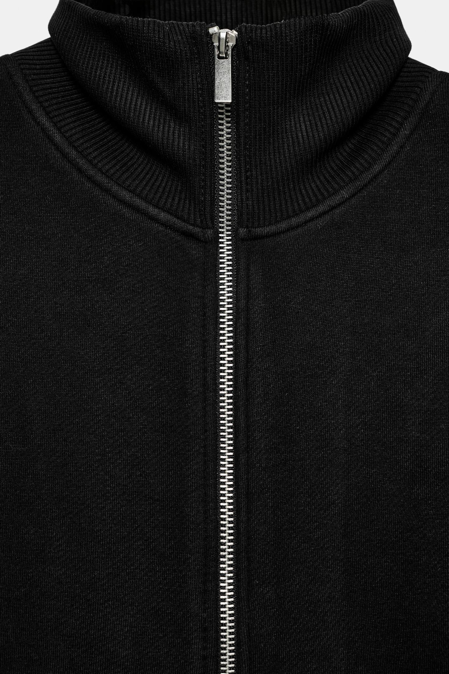 Женская толстовка Zara ZIP, цвет: Чёрный — фото 7