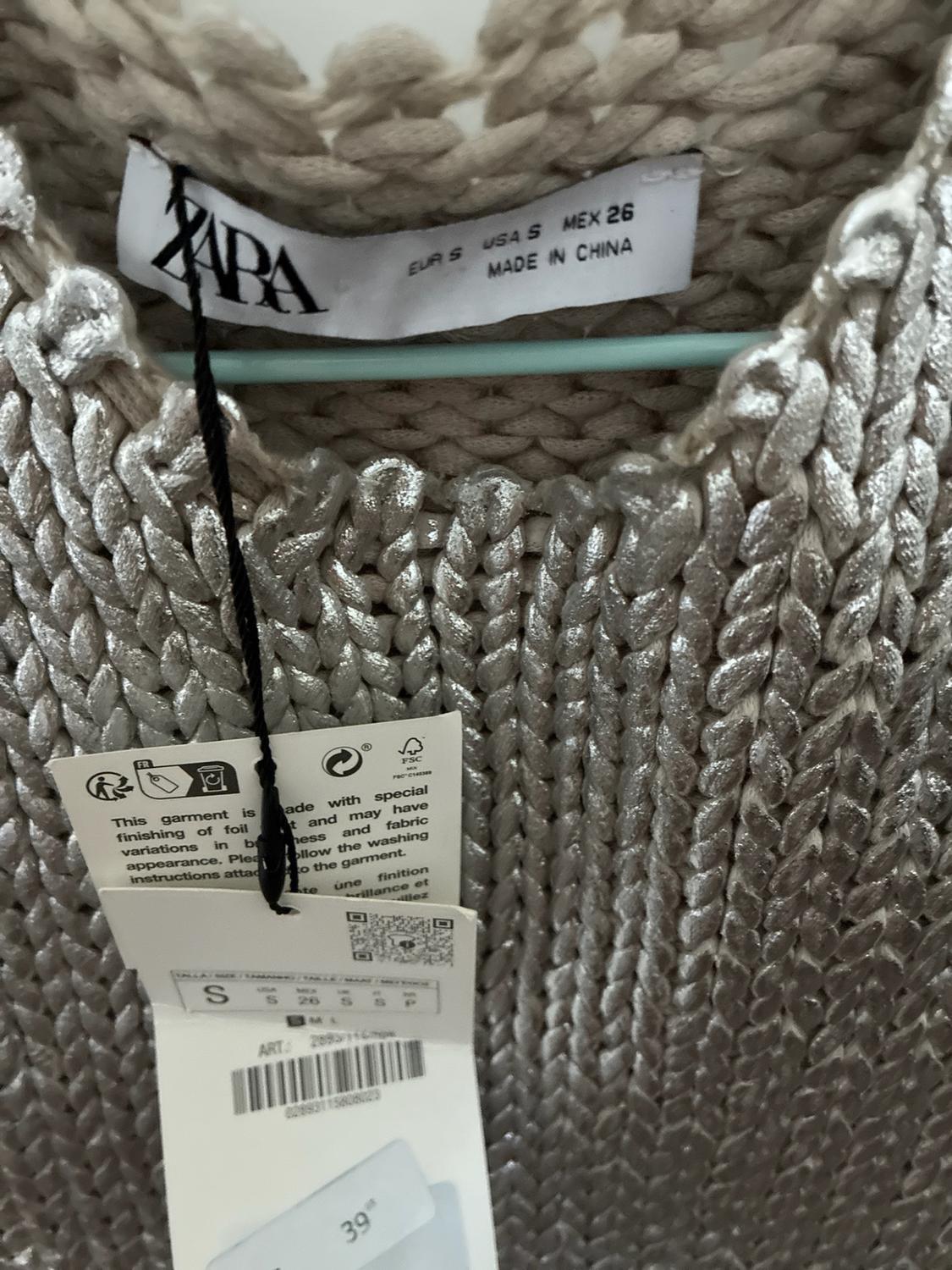METALLIC KNIT VEST - Image 3