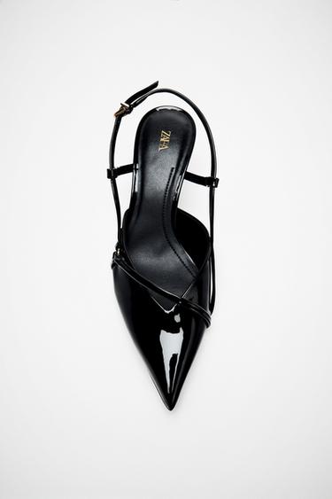 STRAPPY HIGH-HEEL SHOES WITH BUCKLE - Black by Zara