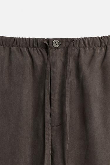 PANTALON FLUIDE COUPE DÉCONTRACTÉE - Chocolat de Zara - Image 7