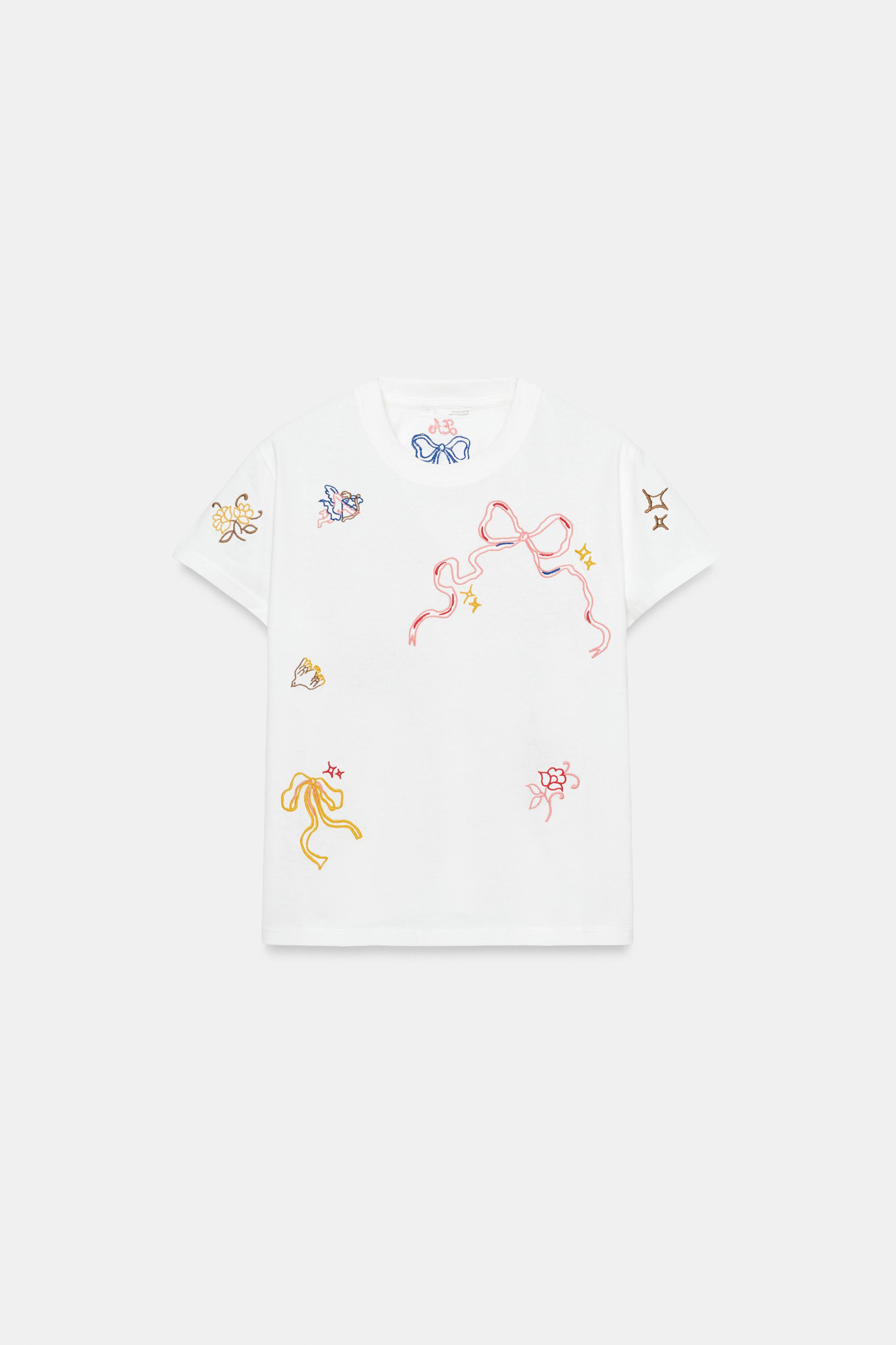 T-SHIRT BRODERIES CONTRASTE