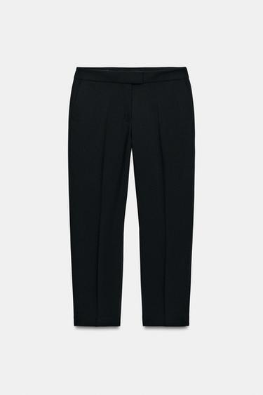HIGH-WAIST SLIM FIT TROUSERS - Black by Zara - Image 0