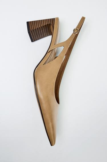 Zara CUT-OUT HEELS - Beige