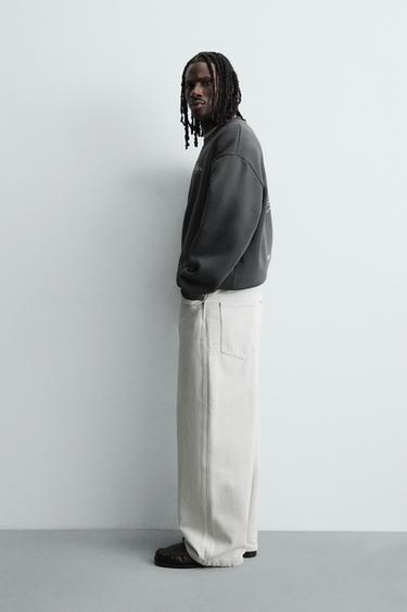 SWEAT À IMPRIMÉ COMBINÉ - Anthracite foncé de Zara - Image 3