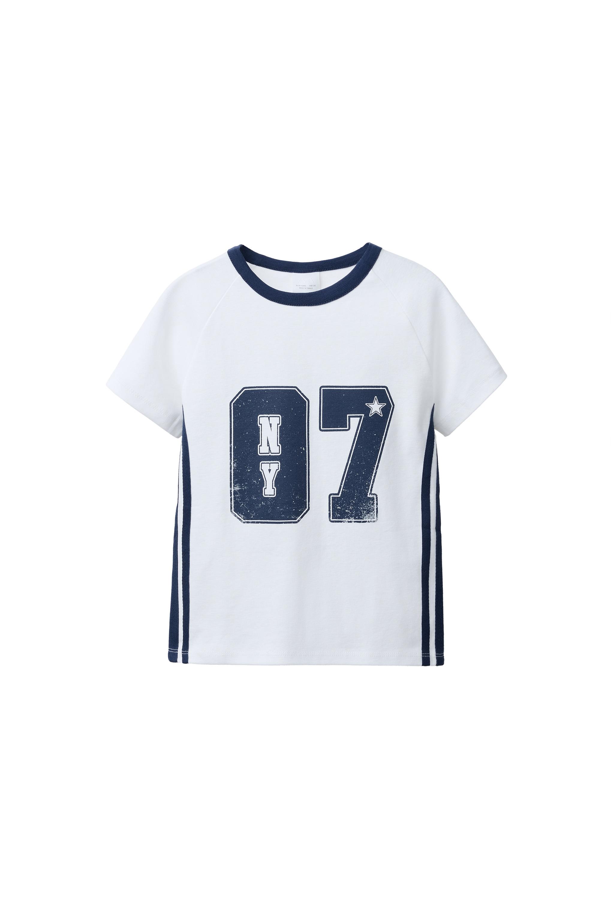 VARSITY NUMBER T-SHIRT - Oyster-white | ZARA South Africa
