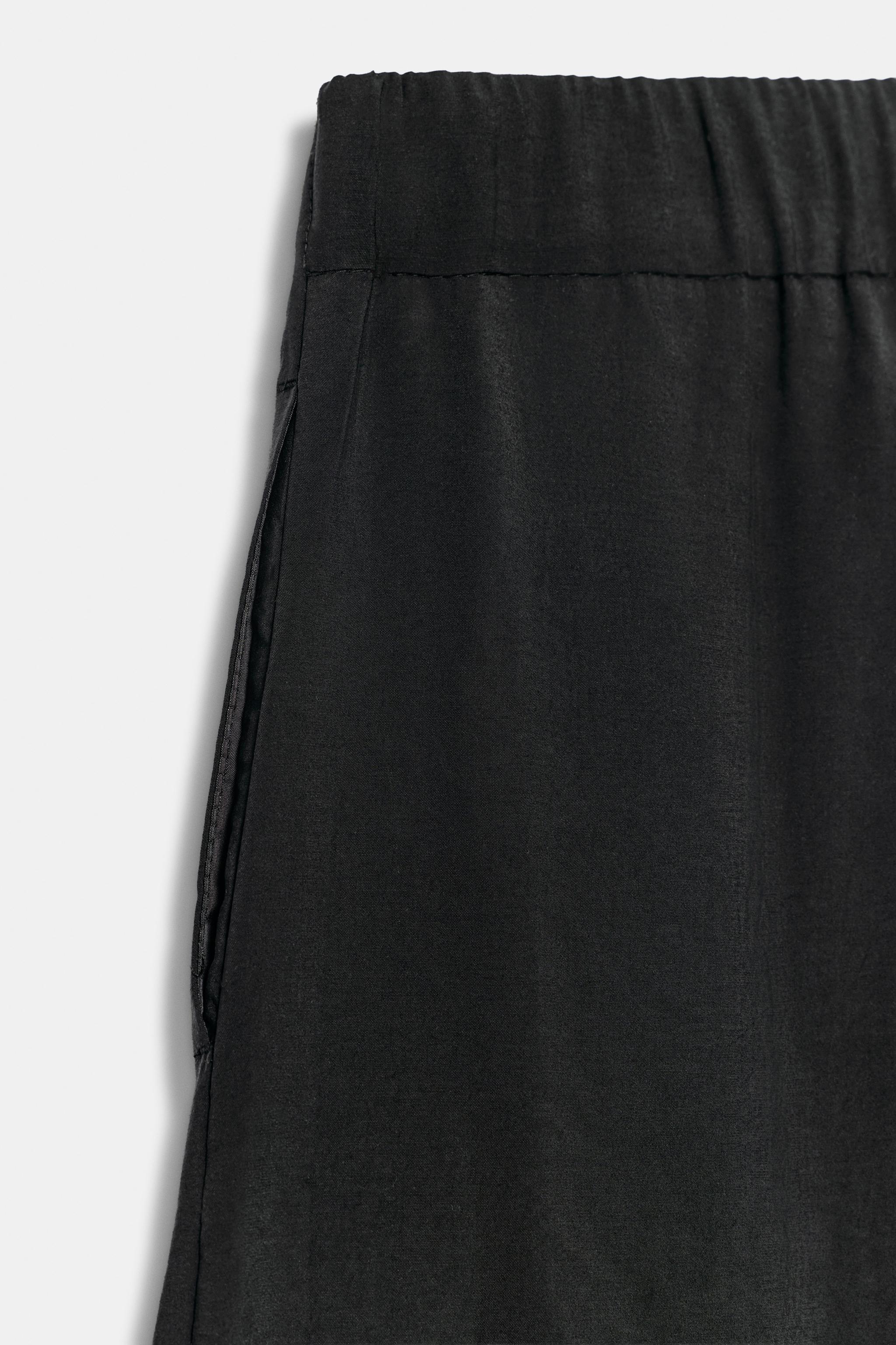 Женские брюки Zara FLOWY BARREL PANTS — фото 8