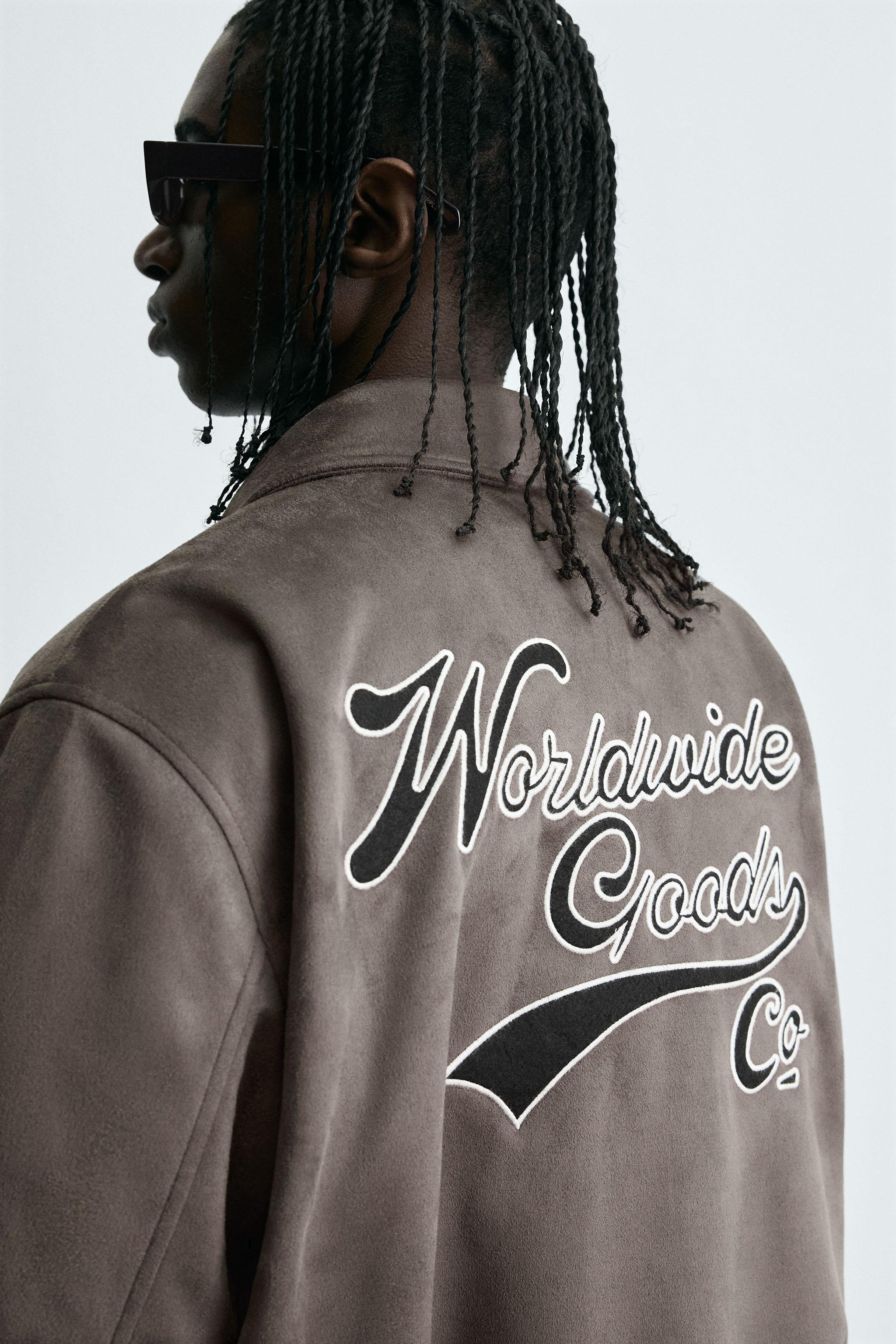 FAUX SUEDE PATCH EMBROIDERED JACKET