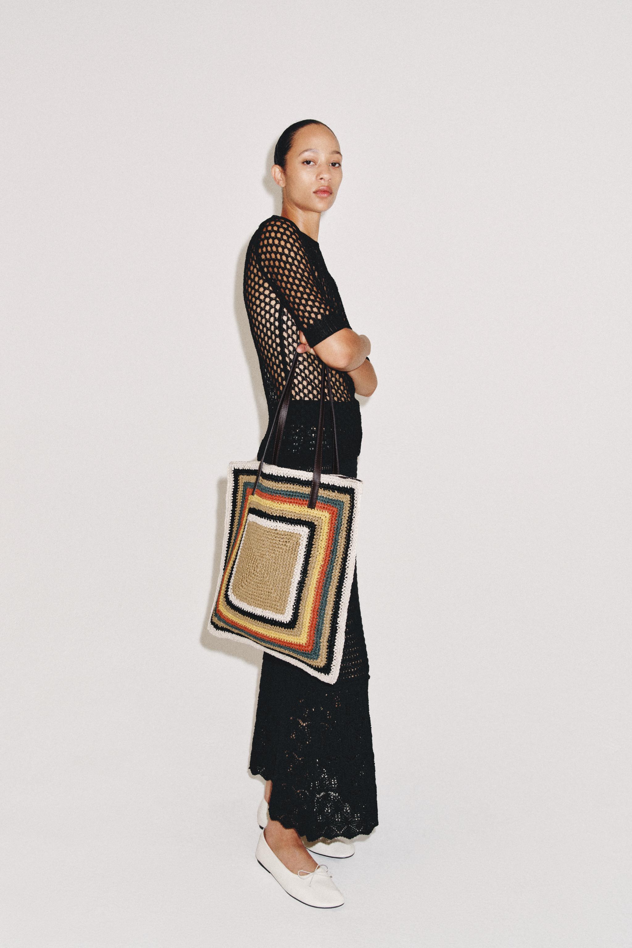 Zara MULTICOLOR SHOPPER BAG