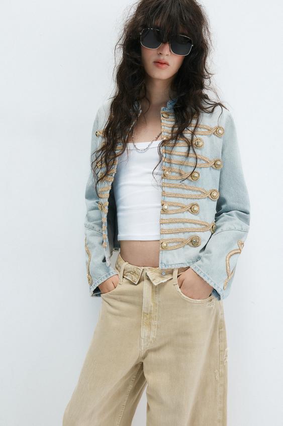 CHAQUETA DENIM TRF BOTONES - Azul claro de Zara - Imagen 0