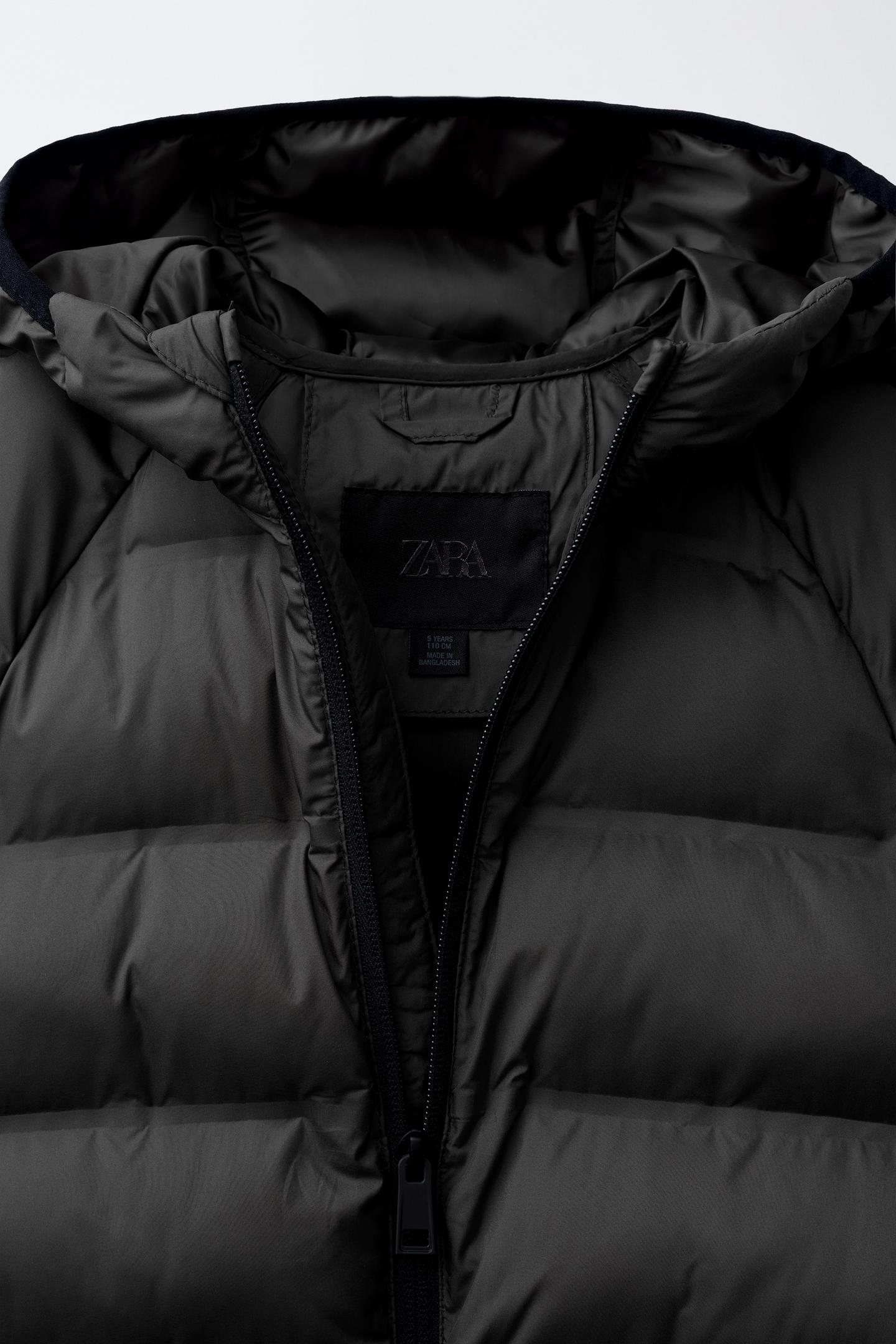 Детская куртка Zara Ultralight Water Repellent, цвет: Чёрный — фото 7