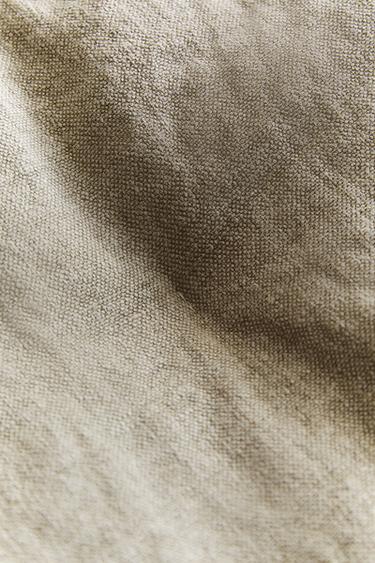 WASHED LINEN TOPPER - Light beige by Zara