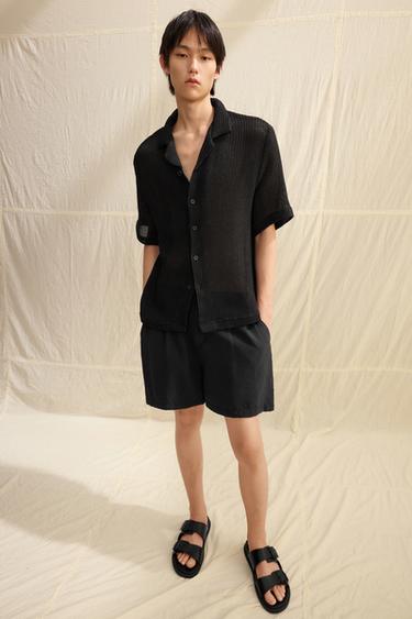 Zara 標準版短褲 - 黑色