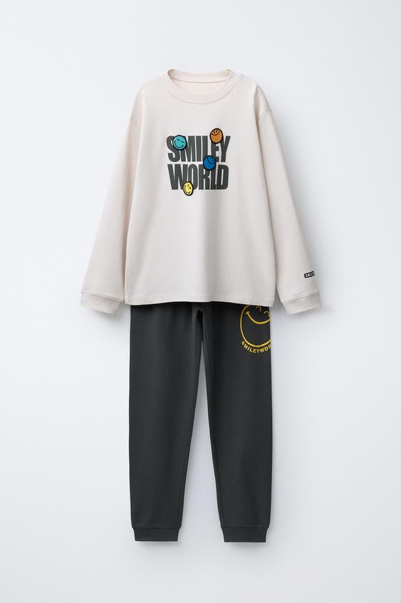 6-14 AÑOS/ PIJAMA SMILEYWORLD ® - Gris antracita de Zara - Imagen 0
