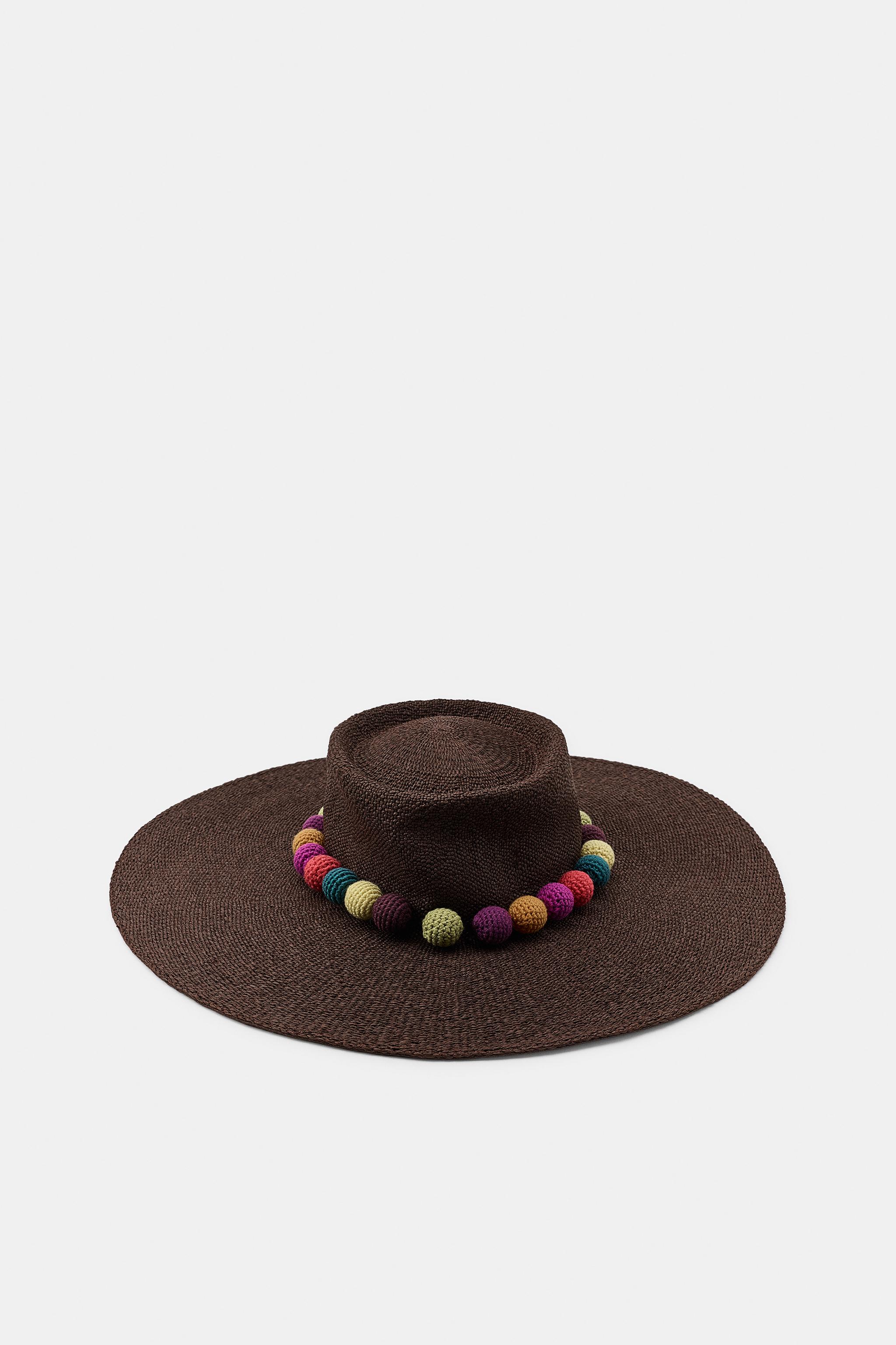 Женские головные уборы Zara CROCHET BALL HAT — фото 3