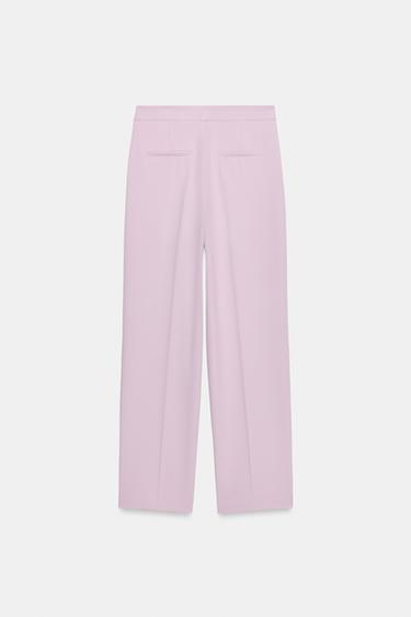HIGH-WAIST STRAIGHT-LEG TROUSERS - Lilac by Zara - Image 6